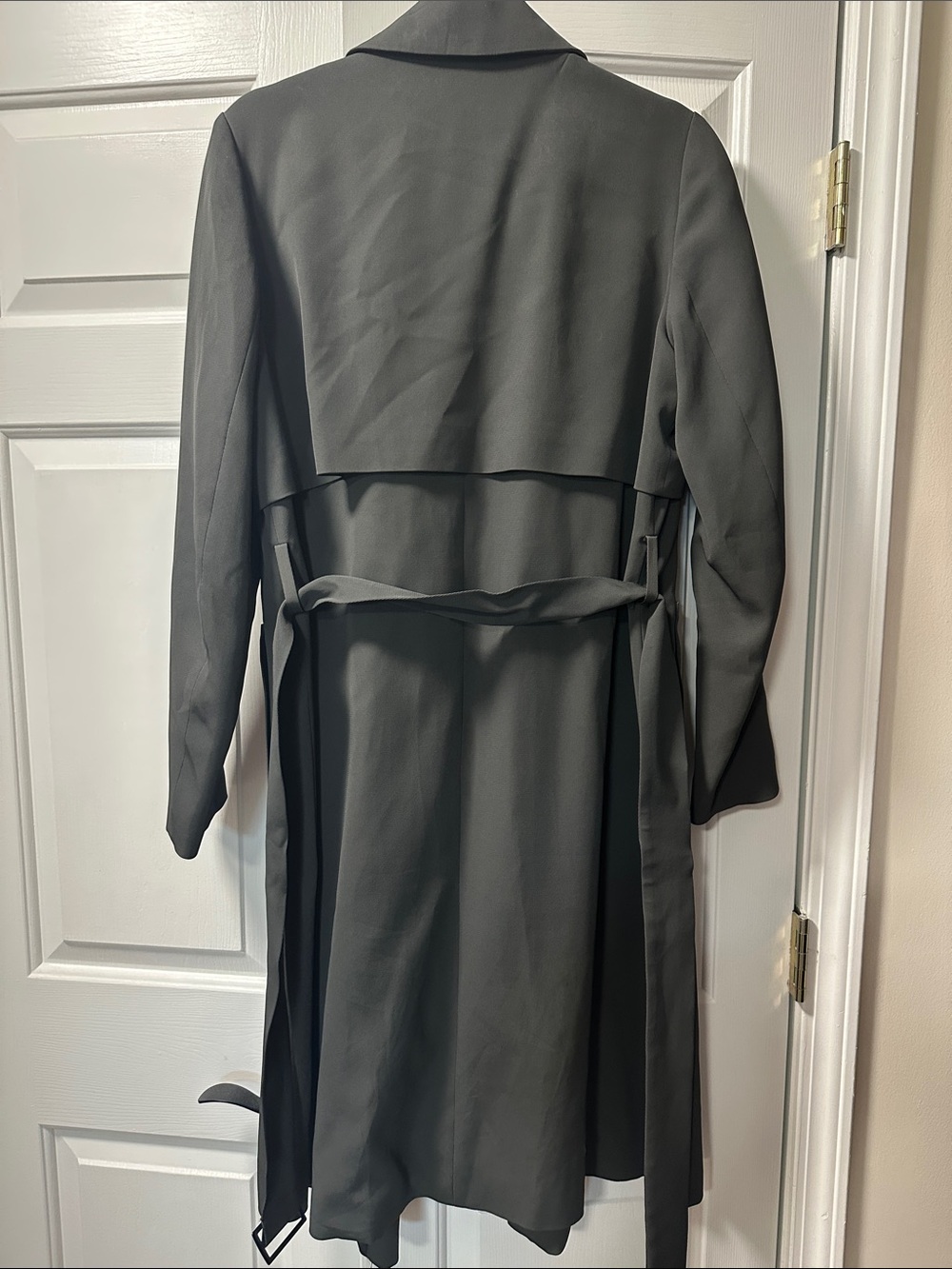 Reiss Dark Gray Tie-Waist Trench Coat. Fully lined and in beautiful shape! - Picture 6 of 7
